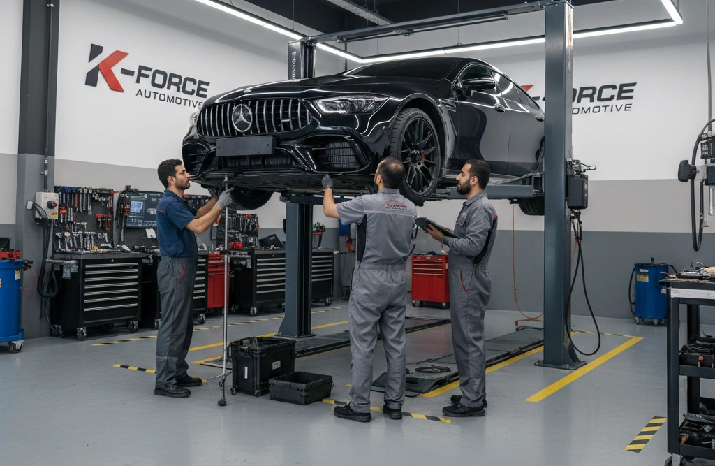 خدمات تعلیق و زیربندی بنز؛ تخصص و کیفیت کی فورس | BENZ خدمات تعلیق و زیربندی بنز